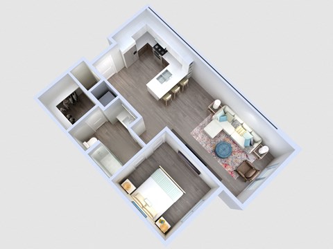 1 bed 1 bath floor plan A at Glen 91, Glendale, 85305